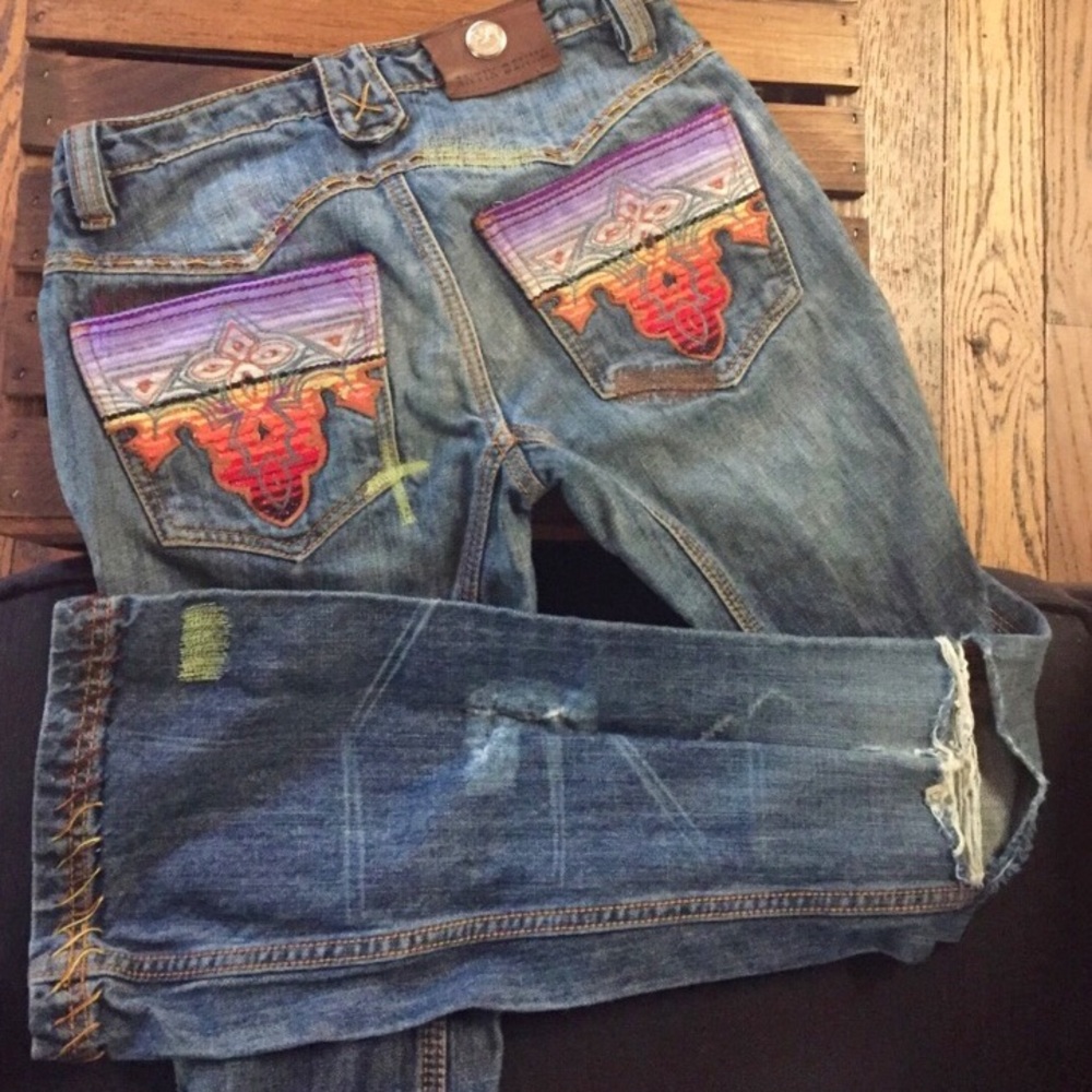 Vintage embroidered Anthropologie jeans